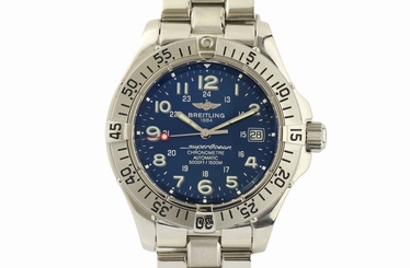 Pre-Owned Breitling Super Ocean Chrono Blue Dial Men's Automatic Watch A17360,MR