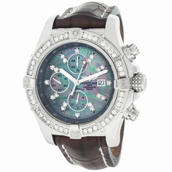 Breitling Super Avenger A13370 2 ct Diamonds Automatic Steel Chronograph Men's W