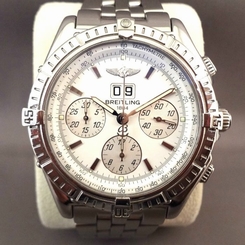 1 Mint Breitling Crosswind Special A44355 White Dial 44mm Steel Mens Watch+box