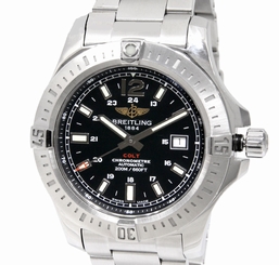 Pre-Owned Breitling COLT Chrono SS Black Dial Men's Automatic Watch A17388, MR