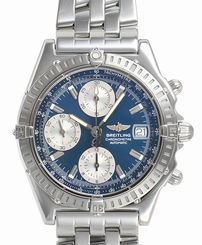 Pre-Owned Breitling Chrono Matt 2000 SS Blue Dial Men's Auto Watch A13352, MR