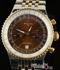 Breitling Montbrillant Legende C23340 Steel Rose Gold Brown 2 Year Warranty #255