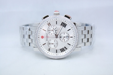 MICHELE SPORT SAIL STAINLESS CUSTOM DIAMOND ENCRUSTED WATCH MWW01K000102