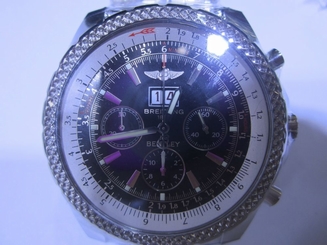 BREITLING BENTRLY MEN'S WATCH AUTOMATIC SAPPHIRE ALL S/S ORIGINAL SWISS