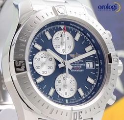 Breitling Men's Colt Chronograph 44mm Steel on Steel Bracelet Mariner Blue Face
