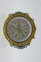 Breitling Bentley Motors - K44362 - 48mm 18k Yellow Gold Mens Wrist Watch -12ct.
