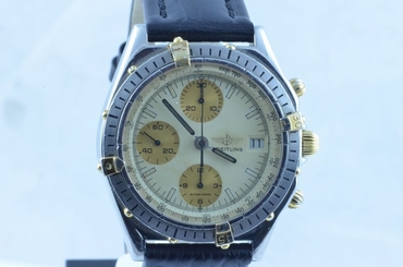 BREITLING CHRONOMAT MEN'S WATCH STEEL/GOLD 39MM CHRONOGRAPH CREAM