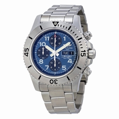 Breitling Superocean Chronograph Blue Dial Stainless Steel Mens Watch