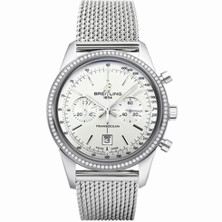 BREITLING MEN'S TRANSOCEAN 38MM STEEL BRACELET AUTOMATIC WATCH A4131053-G757