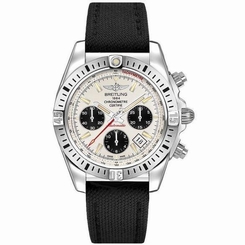 BREITLING MEN'S CHRONOMAT GMT 41MM CANVAS BAND AUTOMATIC WATCH AB01442J-G787MS