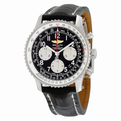 Breitling Navitimer 01 Chronograph Black Leather Mens Watch AB012012/BB02BKCD