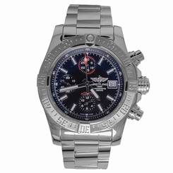 Breitling Aeromarine Super Avenger A13381 S/S Black Dial Automatic Men's Watch