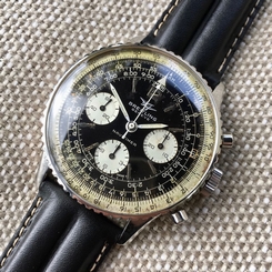 Vintage Breitling Navitimer 809 Steel Chronograph Venus 178 1968 Wristwatch