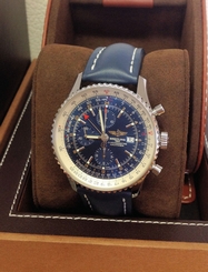 Breitling Navitimer World A24322 - Blue Dial - Box & Papers - 2016