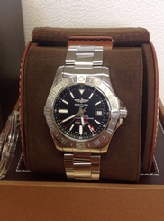 Breitling Avenger II GMT A32390 - Black Baton Dial - Box & Paperwork - 2016 -