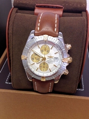 Breitling Chronomat Evolution B13356 Bi/Colour - Silver Dial - Box & Paperwork -