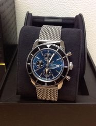 Breitling Superocean Heritage Chronograph A13320 46mm Black & Blue Dial - 2016