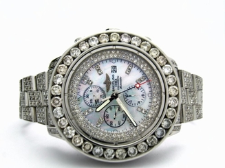 Mens Breitling Super Avenger "Diamonds Everywhere" A13370 St. Steel $11,499. obo