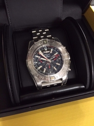 Breitling Chronomat GMT Steel Black Dial Limited Edition Mens Watch AB0412