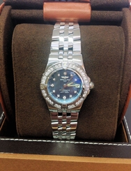 Breitling Starliner A71340 Diamond Bezel - Blue M.O.P Dial - B&P - 2006
