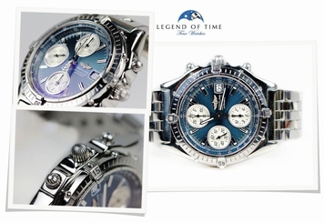 Breitlling Chronomat Automatic Steel Bracelet Blue Dial A130501 Chronograph Date