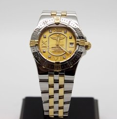 BREITLING COCKPIT LADY 18K/SS FACTORY GOLD DIAMONDS DIAL LADIES WATCH B71340