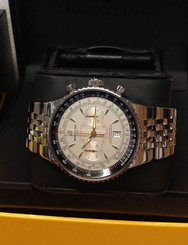 Breitling Montbrillant Legende A23340 Silver Dial - B&P 2008 - Just Serviced!
