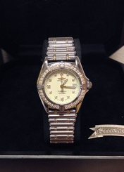 Breitling Callistino D52345 Rose Gold Diamond Bezel - Ladies 29mm - Serviced!