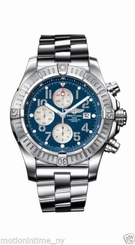BREITLING SUPER AVENGER STAINLESS STEEL BLUE ARABIC DIAL REF: A1337011-C792