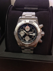 Breitling Avenger II A13381 - Black Arabic Numeral Dial - 42mm case - B&P - 2014
