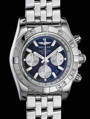 Breitling Chronomat 44 Metallica Blue Dial Steel Polished Case Steel Bracelet