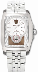 NEW Breitling for Bentley Flying B Jump Hour Diamond Dial Stainless Band A28362