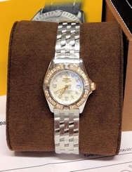 Breitling Callistino D72345 Rose Gold Diamond Bezel - Ladies 29mm - Serviced!