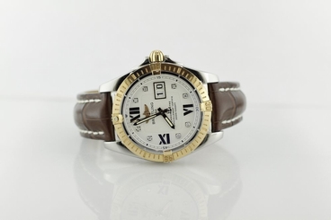 Breitling Two Tone Cockpit with Diamond Markers C49350 on Alligator Strap