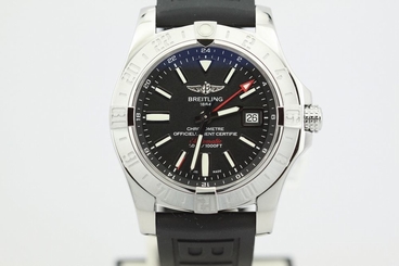 Breitling Avenger II GMT Black Dial A3239011/BC35 on Rubber Strap with Deploy