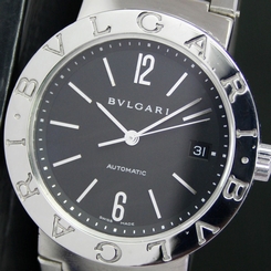 BVLGARI Diagono BB38SS 38mm Automatic Quick Set Date Steel Mens Wrist Watch