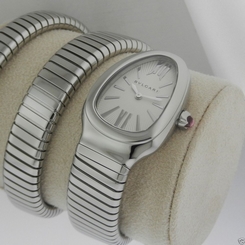 Bvlgari Bulgari Serpenti Tubogas sp35c6ss.2t Stainless Steel Quartz Ret: $7,650