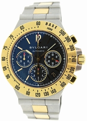 Bvlgari Diagono 18K Gold & Steel Professionial Chronograph Watch CH40SGDTA