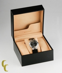 Bulgari Bvlgari Stainless Steel Diagono Automatic Watch w/ Silicone Band SD38S