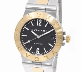Pre-Owned BVLGARI LCV35SG Bvlgari Bvlgari Men's SS/YG 18K Black Automatic, MD