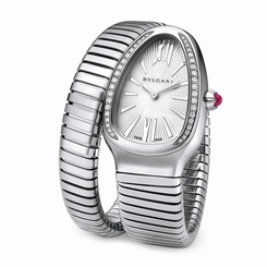 Fake AAA New Bulgari Serpenti  Stainless Steel Quartz 35mm Black Watch SP35C6SDS.1T Watch