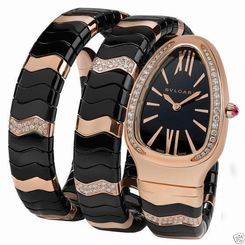 Bvlgari Bulgari Serpenti Spiga spp35bgdbcgd1.2t Ceramic & Rose Gold Ret: $32,000