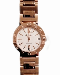 AUTH BVLGARI 18K Gold Date Automatic BB 33 GG T0028 Wrist Watch