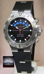 Bvlgari Diagono Chronograph Regatta Steel Scuba Watch Box/Books Bulgari SD40SRE