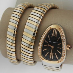 Bvlgari Bulgari Serpenti Tubogas 35mm sp35bspgd.2t Steel & Rose Gold Ret: $17200