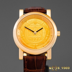 BULGARI ANFITEATRO MILLENIM III 18K GOLD AT 35 MGL MEN'S BOX & PAPERS