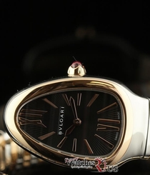 Bvlgari New SERPENTI SP35BSPG.1T Steel & Gold Quartz Box/Papers/Warranty #BV2