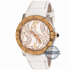 Bulgari Bulgari BBL P 33SG Auto Steel Rose Gold MOP Diamond Ladies Strap Watch