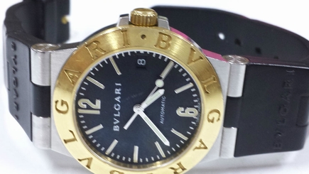 BVLGARI Automatic LCV 35 S6 Swiss Made 18K Gold & Stainless Wristwatch