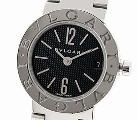 Authentic BVLGARI watch Quartz BB23SS ladies used Wristwatch Black